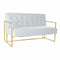 Sofa DKD Home Decor Golden Metall Polyester Himmelsblau (128 x 70 x 76 cm)