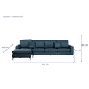 Sofa DKD Home Decor Blau Metall 300 x 160 x 85 cm