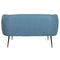 Sofa DKD Home Decor Blau Schwarz Schaum Holz Metall Samt Scandi 129 x 75 x 73 cm