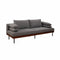 Sofa DKD Home Decor Polyester Baumwolle Metall Kiefer Dunkelgrau (220 x 88 x 85 cm)