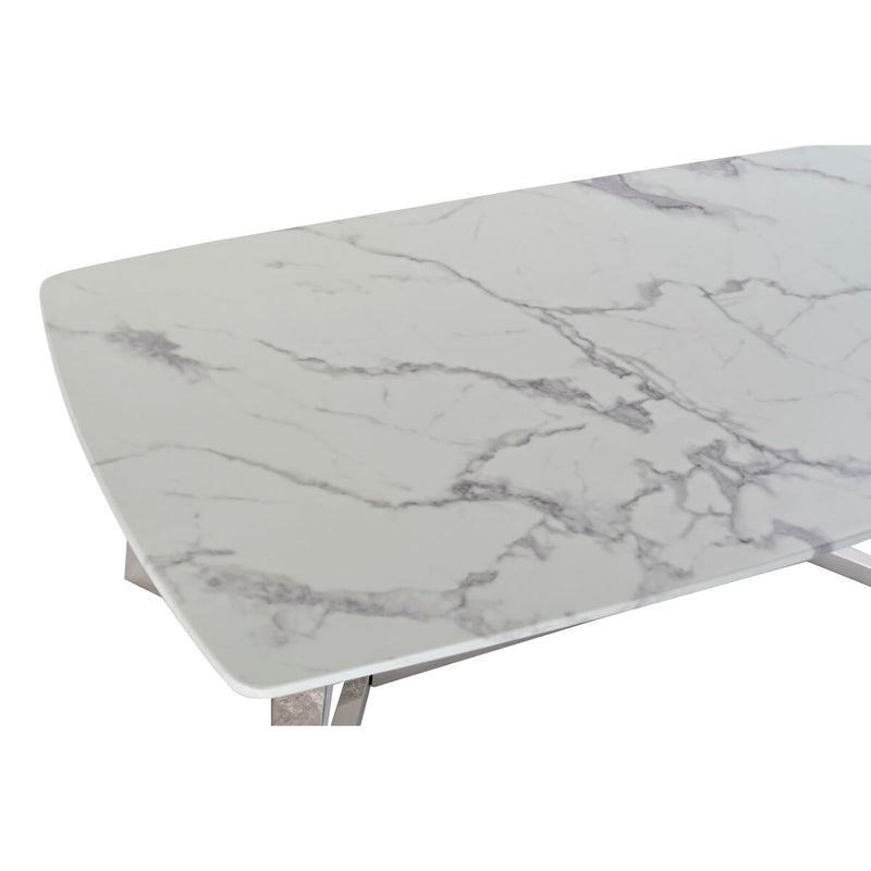 Tischdekoration DKD Home Decor Silberfarben Marmor Stahl Kunststoff 127 x 70 x 43 cm
