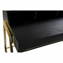 Schreibtisch DKD Home Decor Schwarz Gold Metall Mango-Holz (125 x 74 x 93,5 cm) (119 x 70 x 93,5 cm)