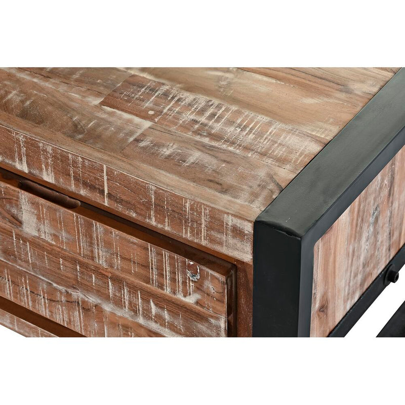 Tischdekoration DKD Home Decor 110 x 60 x 40 cm Metall Aluminium Akazienholz
