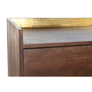 Kommode DKD Home Decor Schwarz Gold Metall Dunkelbraun Mango-Holz Moderne (70 x 45 x 92 cm) (70 x 45 x 94 cm)