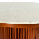 Esstisch DKD Home Decor Metall Marmor (110 x 110 x 76 cm)