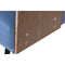 Schlafsofa DKD Home Decor Schwarz Blau Metall Braun Polyester Eukalyptusholz (203 x 87 x 81 cm)