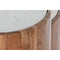 Set mit 3 Tischen DKD Home Decor Marmor Akazienholz 75 x 75 x 25 cm