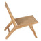 Sessel natürlich Holz Rattan 60,5 x 73,5 x 72,5 cm