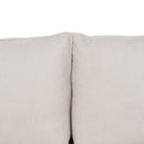 Sofa Beige Polyester Leinen 210 x 93 x 95 cm