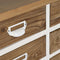 Schubladenschrank Weiß Beige Eisen Tannenholz 94 x 35 x 108 cm